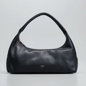 Khaite Remi Leather Hobo Bag - Black